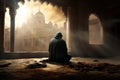 Devout Muslim praying. Generate Ai