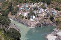 Devprayag and Ganges river, India Royalty Free Stock Photo