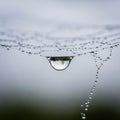 The background is softly blurred, emphasizing the droplet in focus Royalty Free Stock Photo