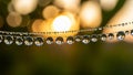 The droplets are aligned in two parallel rows forming intricate Royalty Free Stock Photo
