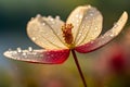 Glowing Floral Serenity: Dew-Kissed Blooms Royalty Free Stock Photo