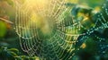 The delicate spider web.AI generated image Royalty Free Stock Photo