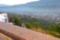 dew on table on mountain