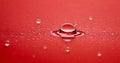 Dew Water Drops on Red Background, Abstract Image Royalty Free Stock Photo