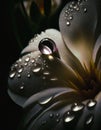 dewdrop on a flower petal , printable wallpaper for the wall , flowers wallpaper , drop macro shot ,close-up