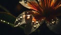 dewdrop on a flower petal , printable wallpaper, flower with water droplets,flowers wallpaper, drop macro shot ,close-up Royalty Free Stock Photo