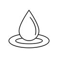 Dewdrop Line Style vector icon which can easily modify or edit