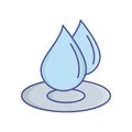 Dewdrop Line Style vector icon which can easily modify or edit