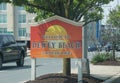 Dewey Beach, Delaware, U.S - August 8, 2023 - The official welcome sign into the town on Route 1