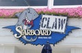 Dewey Beach, Delaware, U.S - July 4, 2023 - The famous Starboard Claw restaurant and bar sign
