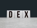 DEX - Decentralized Exchange for crypto currency Royalty Free Stock Photo