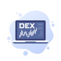 DEX, Decentralized exchanges vector icon