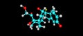 Dexamethasone molecular structure isolated on black Royalty Free Stock Photo