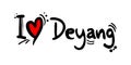 Deyang city of China love message Royalty Free Stock Photo