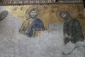 The DeÃÂ«sis mosaic in Hagia Sofia mosque, Istanbul Royalty Free Stock Photo