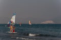 Windsurf in Sarigerme Beach Royalty Free Stock Photo