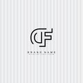 DF Vector Logo Template - Simple Icon for Initial Letter D and F Monogram