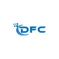 DFC letter logo design on white background. DFC creative initials letter logo concept. DFC letter design Royalty Free Stock Photo