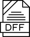 DFF Outline Vector Icon Royalty Free Stock Photo