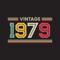 1979 vintage t shirt design vector, vintage design