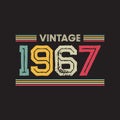 1967 vintage t shirt design vector, vintage design