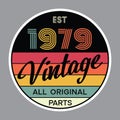 1979 vintage t shirt design vector, vintage design