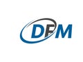 DFM letter creative modern elegant logo design Royalty Free Stock Photo