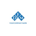 DFM letter logo design on BLACK background. DFM creative initials letter logo concept. DFM letter design.DFM letter logo design on