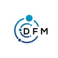 DFM letter logo design on white background. DFM creative initials letter logo concept. DFM letter design