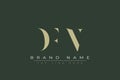 DFN abstract letter logo design Royalty Free Stock Photo