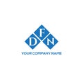 DFN letter logo design on BLACK background. DFN creative initials letter logo concept. DFN letter design Royalty Free Stock Photo