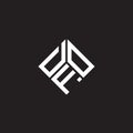 DFO letter logo design on black background. DFO creative initials letter logo concept. DFO letter design Royalty Free Stock Photo