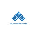 DFO letter logo design on BLACK background. DFO creative initials letter logo concept. DFO letter design Royalty Free Stock Photo