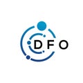 DFO letter logo design on white background. DFO creative initials letter logo concept. DFO letter design Royalty Free Stock Photo