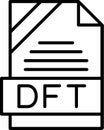 DFT Outline Vector Icon Royalty Free Stock Photo