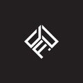 DFU letter logo design on black background. DFU creative initials letter logo concept. DFU letter design Royalty Free Stock Photo