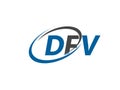 DFV letter creative modern elegant logo design Royalty Free Stock Photo