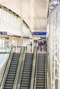 DFW airport - passengers in the Skylink station Royalty Free Stock Photo