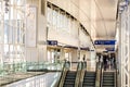 DFW airport - passengers in the Skylink station Royalty Free Stock Photo