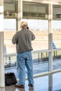 DFW airport - passengers in the Skylink station Royalty Free Stock Photo