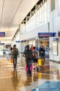 DFW airport - passengers in the Skylink station Royalty Free Stock Photo