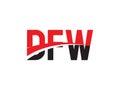 DFW Letter Initial Logo Design Vector Illustration Royalty Free Stock Photo