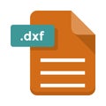 Dxf file flat icon