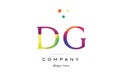 dg d g creative rainbow colors alphabet letter logo icon