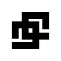 DG, DD, GD, GO initials geometric company logo