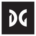 DG Monogram Logo Letter Vector profesional Royalty Free Stock Photo