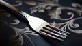 dg silver flatware In the second photograph Royalty Free Stock Photo