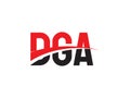 DGA Letter Initial Logo Design Vector Illustration Royalty Free Stock Photo