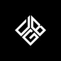 DGB letter logo design on black background. DGB creative initials letter logo concept. DGB letter design