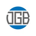 DGB letter logo design on white background. DGB creative initials circle logo concept.